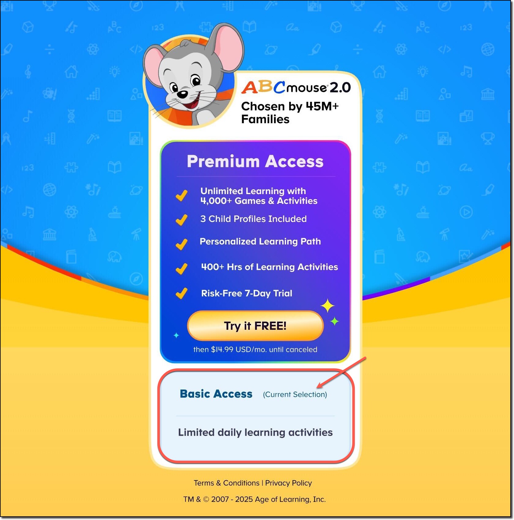 Sign up screen - Basic Access.jpg