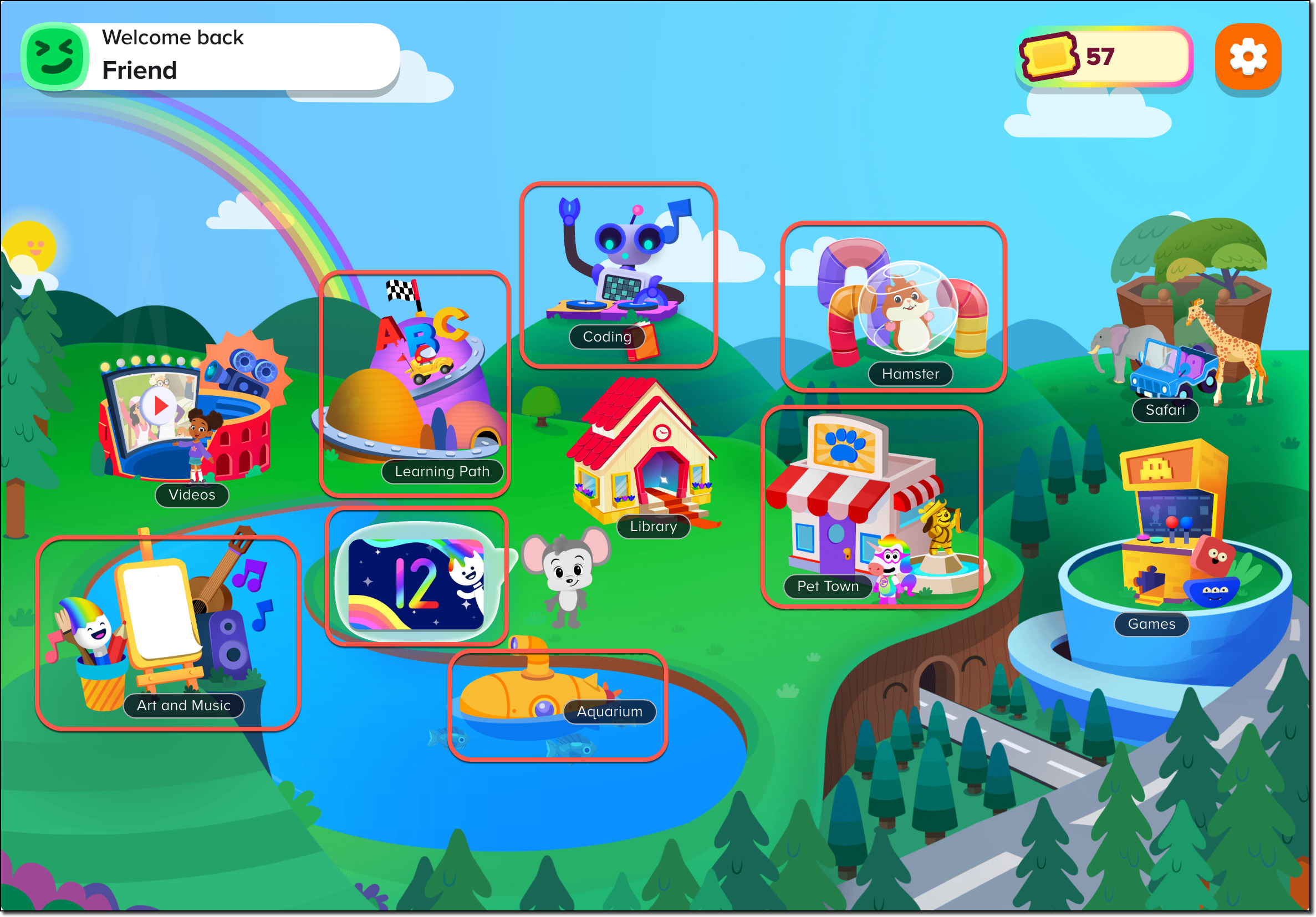 ABCm2 homescreen2 - personalized areas.png