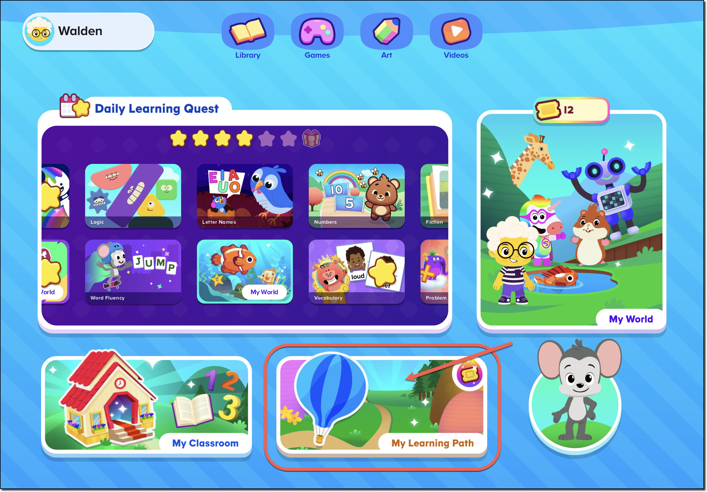 home screen grid - learning path highlighted.png
